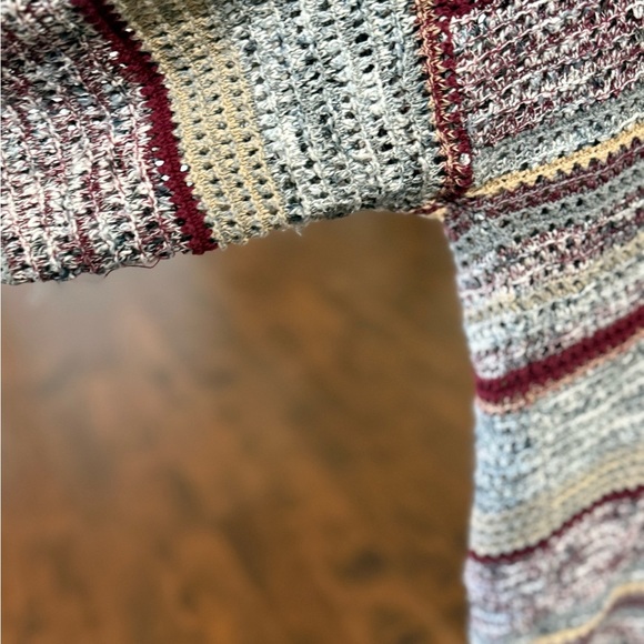 Knox Rose XXL Open Knit Cardigan Sweater - Multicolor Stripes 🍂 - Picture 5 of 16